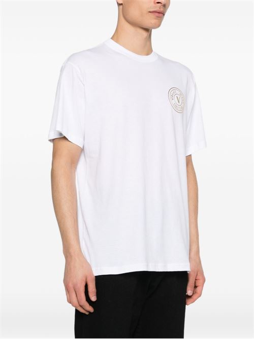 T-shirt uomo maniche corte con logo Versace jeans Couture | 80GAHT04CJ00TG03